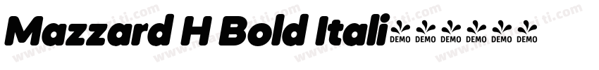Mazzard H Bold Itali字体转换